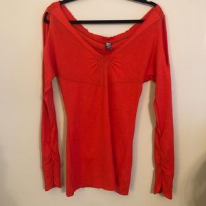 Free People | Red Shoulder Cutout Tunic - Sz M
